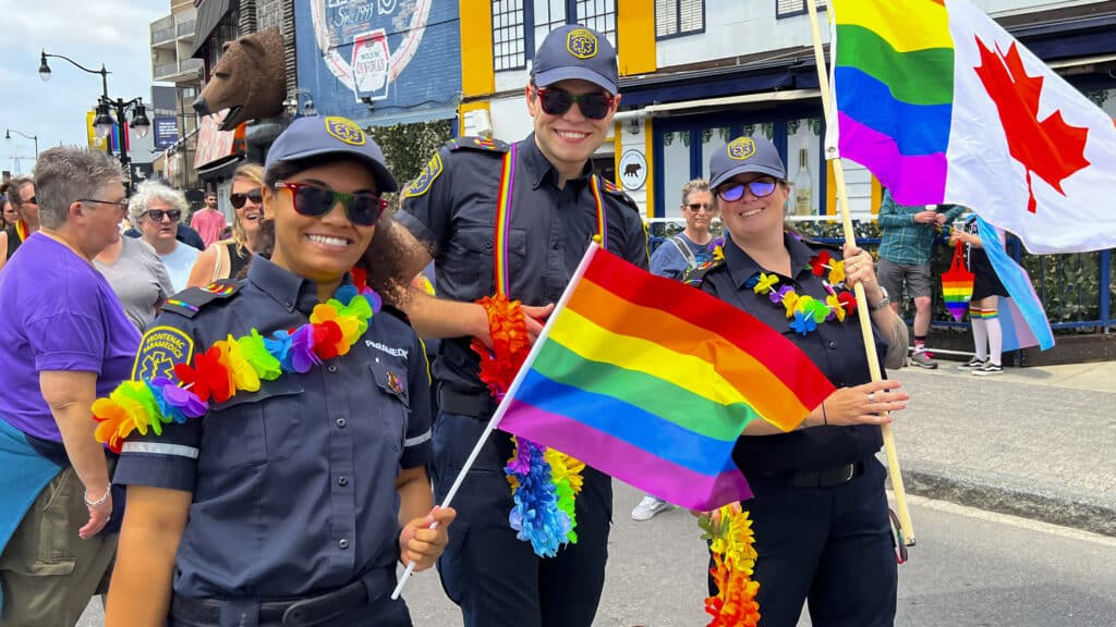 Frontenac Paramedics in the Kingston Pride Parade