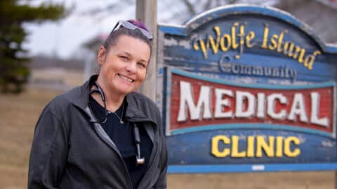 Nurse Practitioner Jenn Vandusen at the Wolfe Island Medical Clinic.